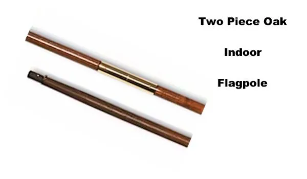 8 ft tall by 1 1/4 inch diameter 2-piece Oak Finish Hardwood Pole