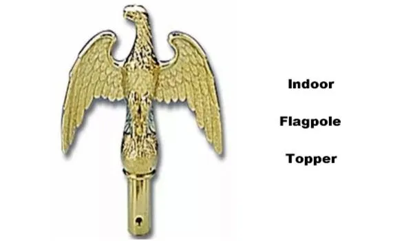 7" Metal Gold Finish Eagle Ornament