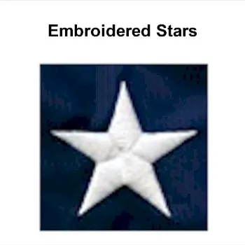 10x15 Embroidered Stars