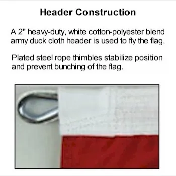 15x25 Flag Header Construction