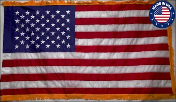 3x5 US Indoor Flag With Gold Fringe